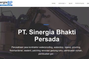 Tampilan website PT Sinergia Bhakti Persada
